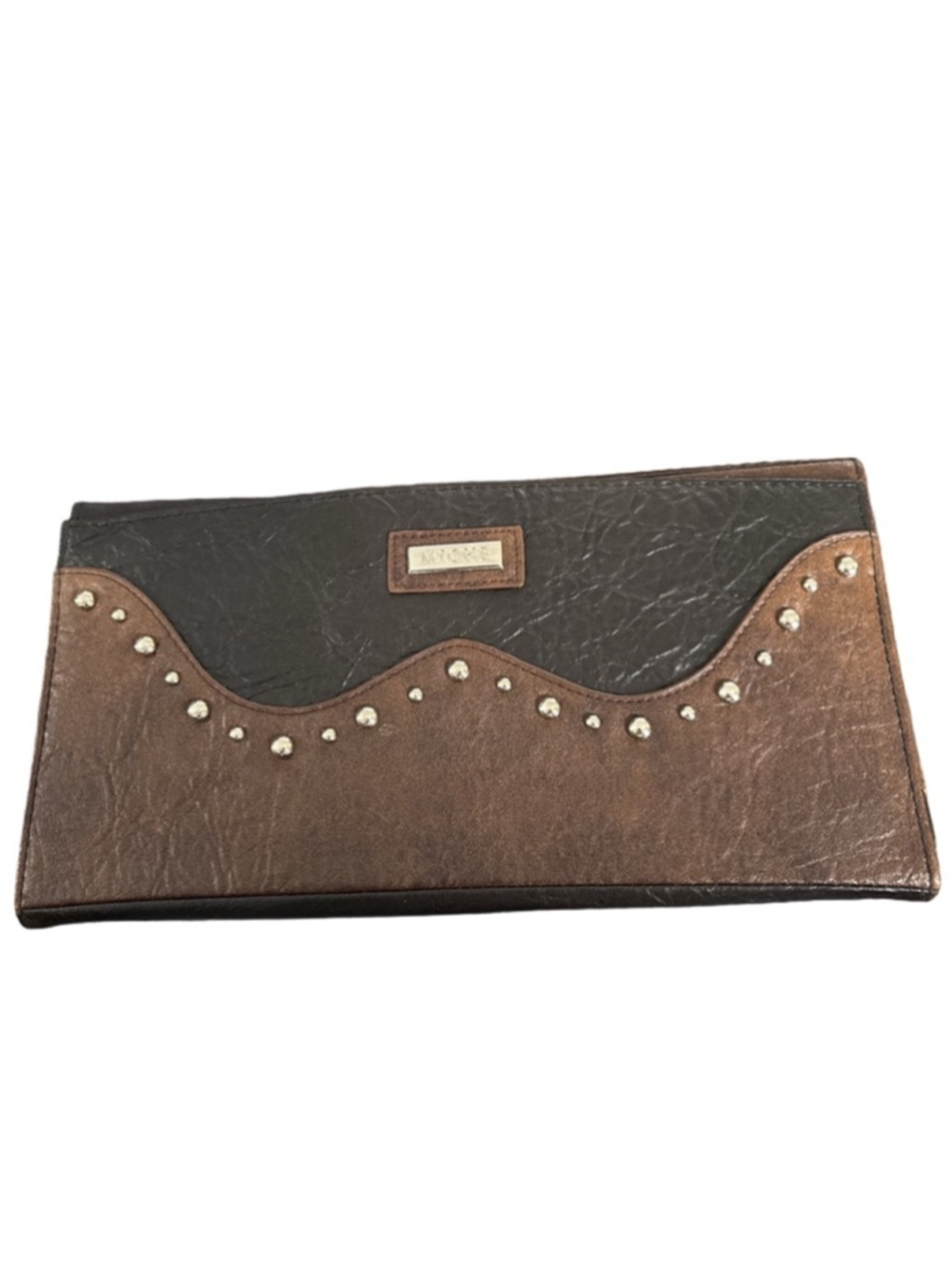 Women's MICHE Cover Brown & Black Studded Clutch One Size